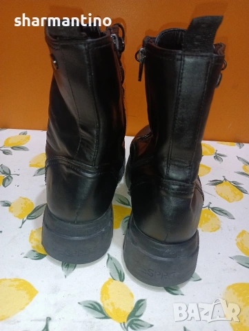 Esprit кожени боти N 41 с цип, снимка 5 - Дамски боти - 53446561