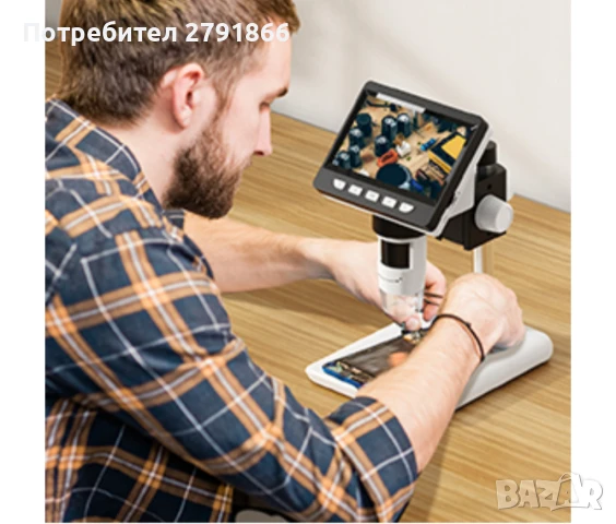 4.3" цифров микроскоп за възрастни,монетен микроскоп с 1000-кратно увеличение , снимка 3 - Медицинска апаратура - 50878519