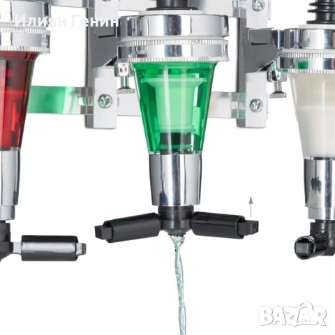 Стенен дозатор за 6 бутилки Relaxdays, , снимка 8 - Друго търговско оборудване - 53791312