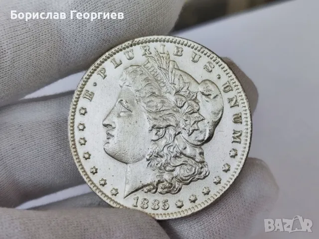 Сребърна монета one dollar 1885 г, снимка 2 - Нумизматика и бонистика - 47213620