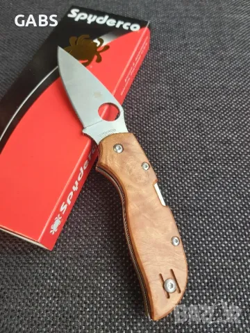 Сгъваем нож Spyderco Chaparral,дръжка Birdseye Maple, снимка 5 - Ножове - 49641620