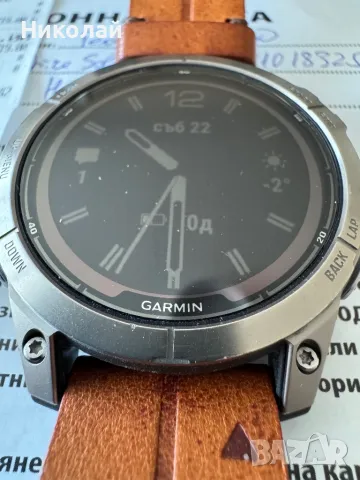 Garmin Fenix 7 pro sapphire solar edition titanium/chestnut., снимка 10 - Смарт часовници - 49231561