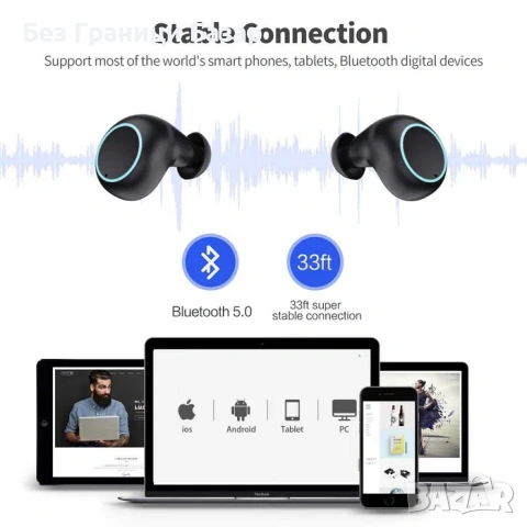 Нови безжични слушалки, подходящи за бягане, стерео разговори, ниска латентност, незабавно сдвояване, снимка 5 - Bluetooth слушалки - 53261007