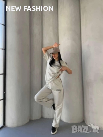 Дамски Памучни Комплекти ✨MIU MIU , снимка 2 - Спортни екипи - 51822260