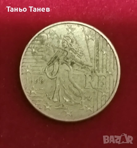 Френска монета 10Евро цента 1999г