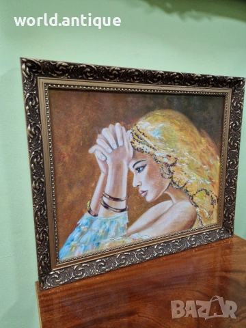 Прекрасна авторска българска картина масло върху платно , снимка 4 - Картини - 53285081