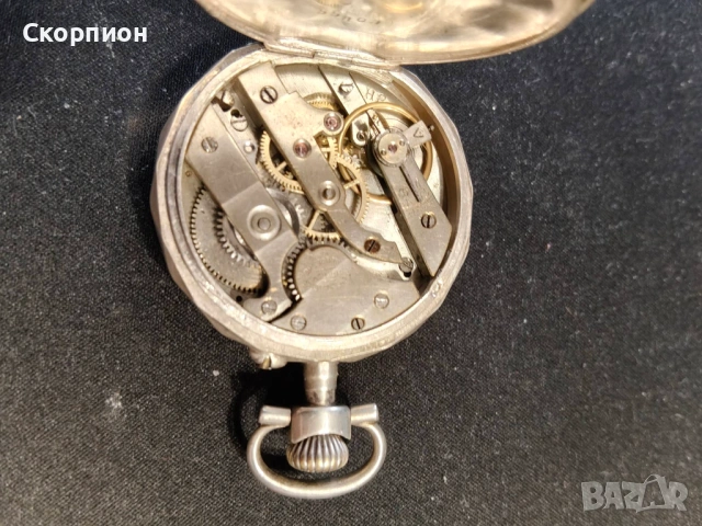 Швейцарски СРЕБЪРЕН джобен часовник - ПРОМОЦИЯ, снимка 8 - Джобни - 46785195