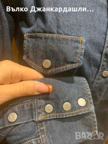 Риза деним Calvin Klein Jeans, размер М, снимка 8 - Ризи - 53768571