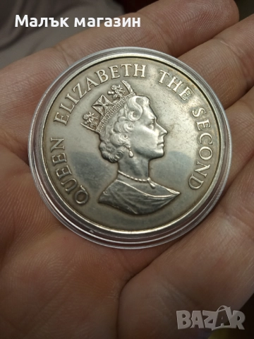 50 пенса 1987 Фолкленд Великобритания рядка, снимка 2 - Нумизматика и бонистика - 51851262