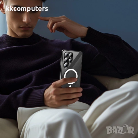 Магнитен калъф за Samsung Galaxy S26 Ultra с метална рамка и закалено стъкло, включен протектор – 5 , снимка 7 - Резервни части за телефони - 53680979