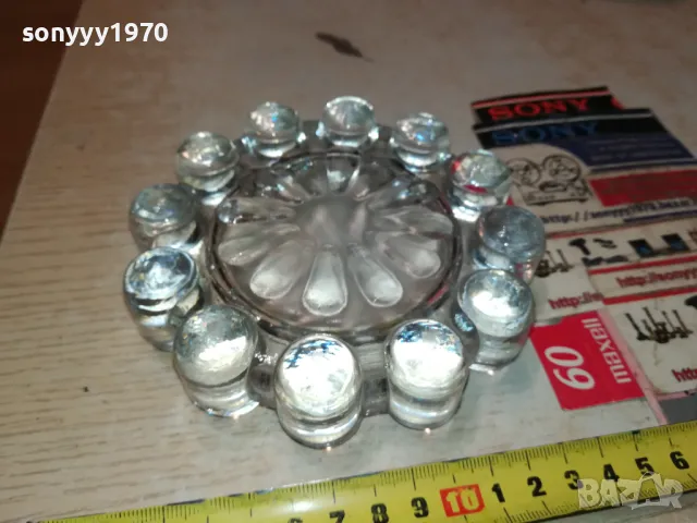 КРАСИВ СТЪКЛЕН ПЕПЕЛНИК 1405251147, снимка 10 - Антикварни и старинни предмети - 50282937