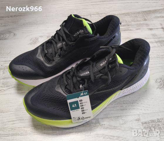 Мъжки обувки за бягане kiprun ks500 2 , черно/жълто, снимка 1 - Маратонки - 45698420
