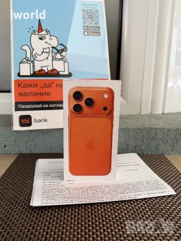 НОВ❗️36М ГАР.❗️iPhone 17 Pro Лизинг от 44€/мес ⚠️ Cosmic Orange  256Gb⚠️ , снимка 3 - Apple iPhone - 53720289