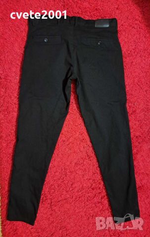 Мъжки черен панталон, снимка 2 - Панталони - 45697661