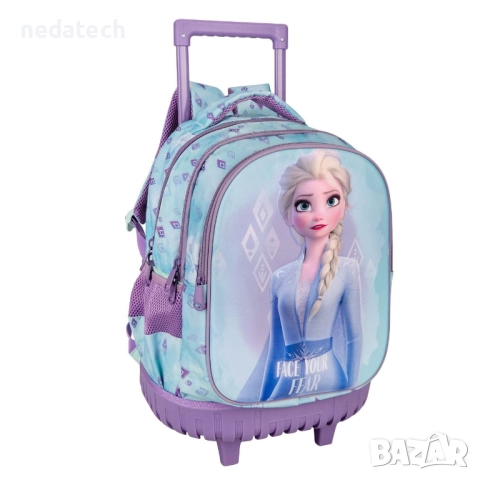 Ученическа раница на колелца Елза, 34x23x50см. , снимка 3 - Раници - 51587896