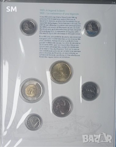  Луксозен комплект монети 2021 Canada Bluenose 