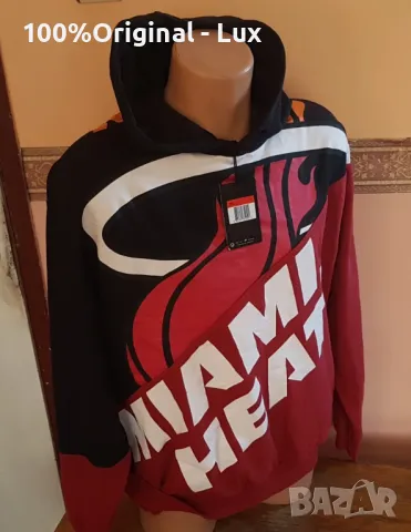 NBA- Miami HEAT-оргинал.Ватиран.дебел.Л, снимка 8 - Суичъри - 48105515