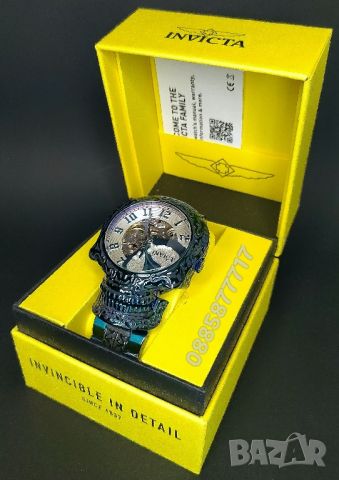 Invicta Skull Artist автоматичен НОВ, снимка 6 - Мъжки - 45236669