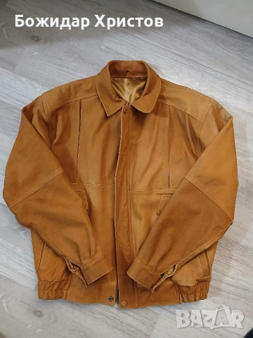 Мъжко кожено яке от естествена кожа – размер 58 / 3XL, снимка 3 - Якета - 52917907