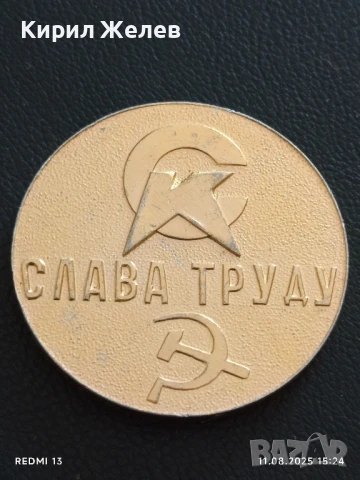 Плакет 1972г. СССР 10г. ОМСКИ ЗАВОД за СИНТЕТИЧЕН КАУЧУК 41229, снимка 2 - Антикварни и старинни предмети - 51328608