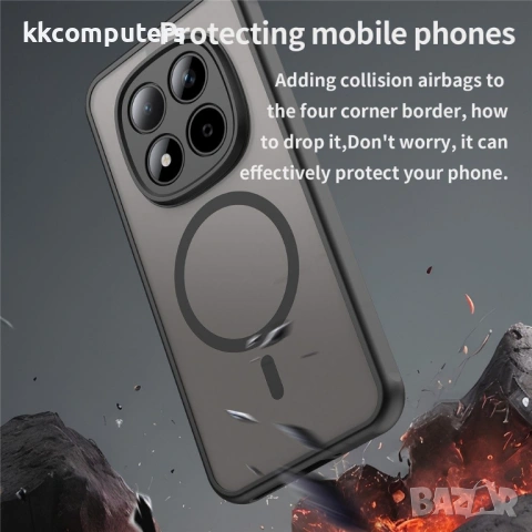 Магнитен Калъф за Xiaomi Redmi Note 15 Pro 5G - PC+TPU, Анти-drop, Подсилени ръбове, 4 цвята, снимка 6 - Резервни части за телефони - 53780081