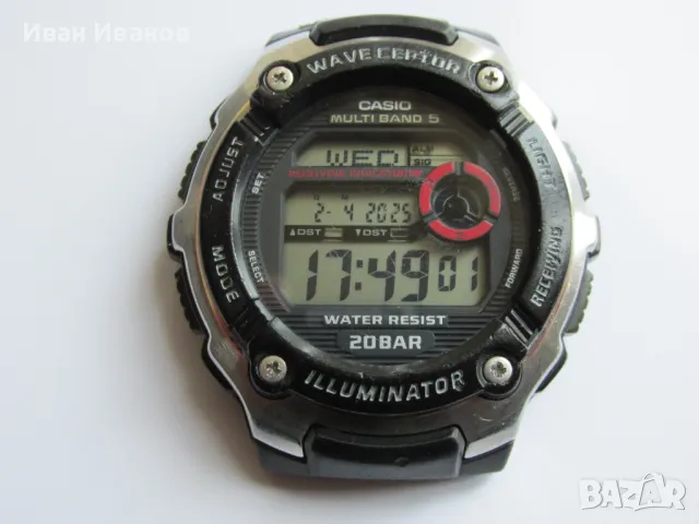 Casio WV-M200 Wave Ceptor Multi Band 5 20 BAR Касио радиосверяем, снимка 6 - Мъжки - 49748888