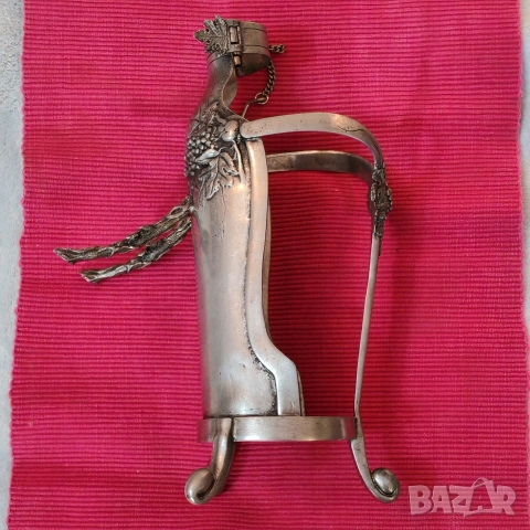 Винтидж калаена стойка за винена бутилка, Германия. , снимка 10 - Антикварни и старинни предмети - 53020275