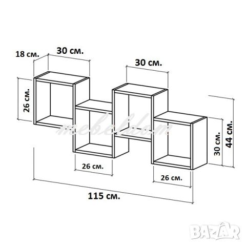 Етажерка за стена,етажерки(код-0253), снимка 5 - Етажерки - 23598775