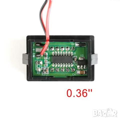 Цифров мини волтметър 3.5V-32V, снимка 3 - Друга електроника - 45312487