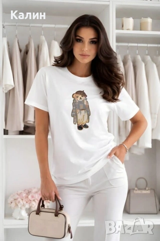 Дамски тениски с мече - два цвята - 23€