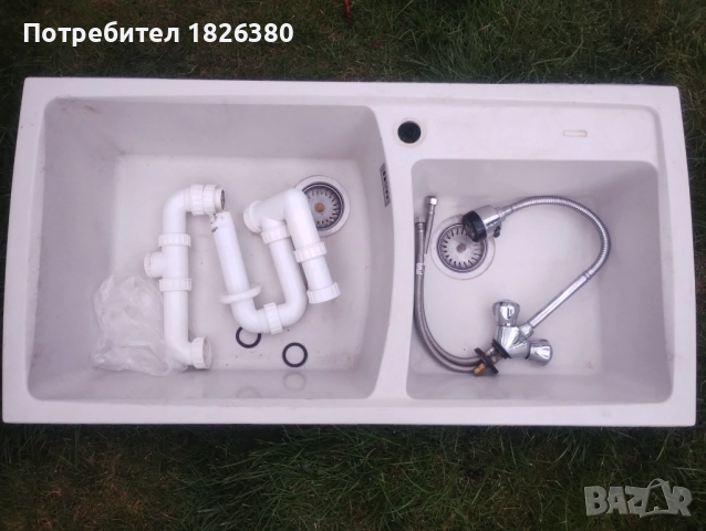 Кухненска мивка с две корита 