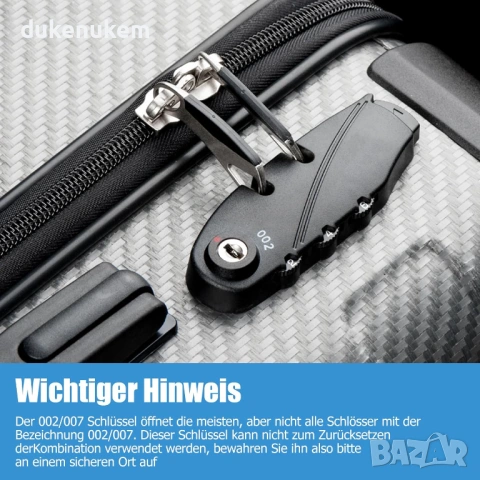 2 бр .Ключове TSA007, универсални за куфари и катинари, снимка 7 - Други инструменти - 53130751