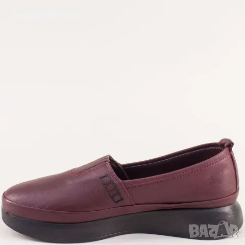 Дамски анатомични обувки от естествена кожа в бордо , снимка 4 - Дамски ежедневни обувки - 50034291