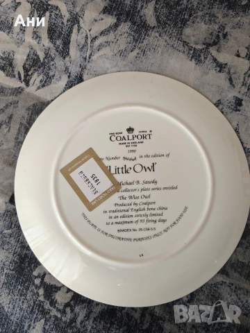 Coalport декоративна чиния от фин порцелан, снимка 2 - Декорация за дома - 53953265