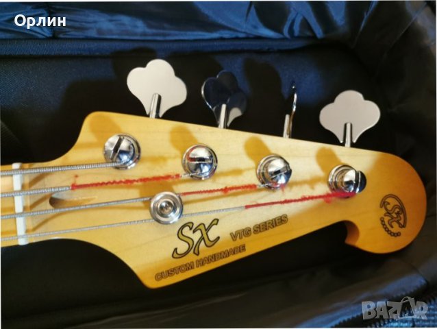 SX Precision Bass + калъф + кабел + резервни струни, снимка 4 - Китари - 45283456