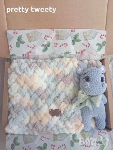 Бебешки и детски комплекти от играчка, одеяло и клипс с персонализация по желание, снимка 3 - Спално бельо и завивки - 53427682