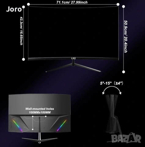 Монитор LXZ LX32ZH, снимка 3 - Монитори - 53436662
