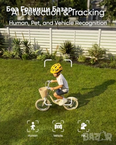 Нова Външна охранителна камера с прожектор 2000 лумена, 3K, панорама 360°, снимка 4 - Други - 51632172