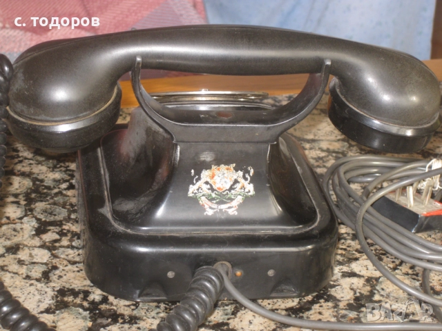 Стар телефон Siemens & Halske Царство България, царски герб