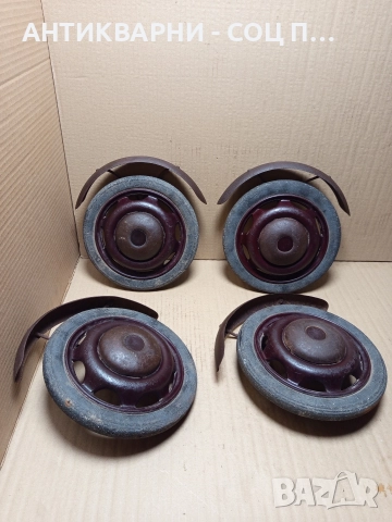 Комплект Соц Стари Джанти Колела За Ретро Децки Колички. , снимка 2 - Антикварни и старинни предмети - 52618871