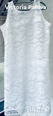 Бяла рокля индийска памучна дантела, снимка 6 - Рокли - 51025852