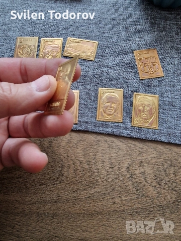 Позлатени метални марки на ФК Барселона , снимка 4 - Филателия - 54013597