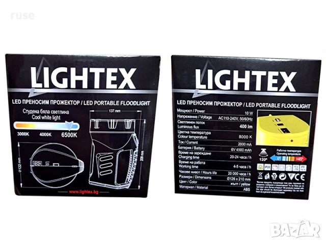 НОВ! LED преносим прожектор 4500 mAh 400 Im, снимка 3 - Прожектори - 50594338