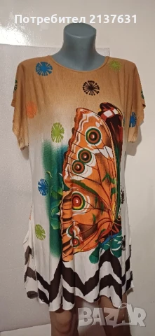 ДАМСКА ИНТЕРЕСНА РОКЛЯ  / ТУНИКА Размер  XL , снимка 1
