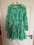 Нова зелена ежедневна елегантна рокля zara Zara Зара 100 % памук памучна разкроена  , снимка 8