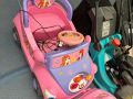 0466 розова електрическа детска акумулаторна количка / кола  - цена 145лв с нов акумулатор  -детето , снимка 2