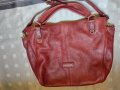 Кожена дамска голяма чанта в цвят бордо Cristhelen B, снимка 2