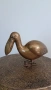 Vintage, месингова статуетка от Корея на пеликан , снимка 7