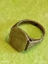 Винтидж сребърен пръстен масивен тип сигнет Английски стил 51798, снимка 10