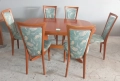 Комплект масивна разтегателна маса с 6 стола, снимка 2